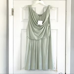 Bordeaux Los Angeles Cowl Neck Dress Celadon